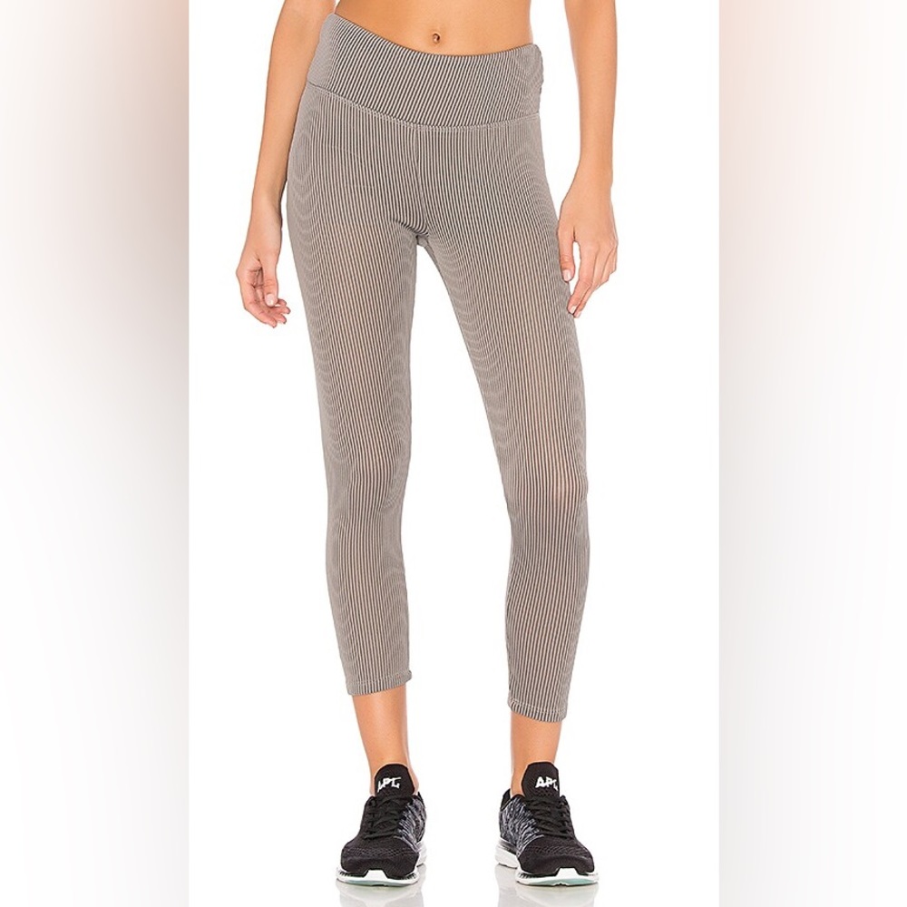 Revolve Beloforte Ribbed Leggings Muddy Grey Size Small